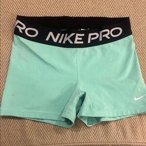 Nike Pro Women's Athletic Shorts in Mint
